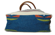 Cotton Hand-loom White Durries Bag