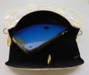 Mother of Pearl Mop bag Metal purse