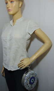 Round Metal Clutch Bag