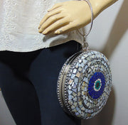 Round Metal Clutch Bag