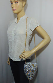 Heart shape shell nacre stone mosaic bag