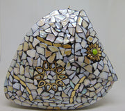 Heart shape shell nacre stone mosaic bag