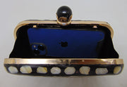 oval shape Mop Inlay Resin Clutch Purse
