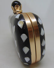 Oval shape Mop Inlay Resin Clutch Purse