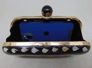 Oval shape Mop Inlay Resin Clutch Purse