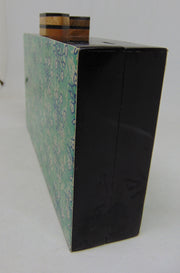 Floral Design Resin Clutch Box purse  bag