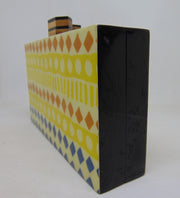Geometric pattern Resin Clutch Box purse  bag