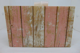 wood Resin Box clutch purse