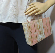wood Resin Box clutch purse