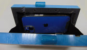 Horizontal stripe wood Resin Box clutch purse