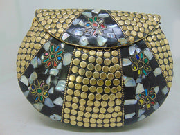 Multi color stone Girls Bridal clutch