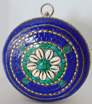 Round Mosaic Metal Party Clutch