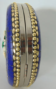 Round Mosaic Metal Party Clutch