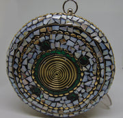 Round Mosaic Metal Bridal Clutch
