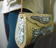 Metal Mosaic Handmade Metal Clutch Purse Evening Bag