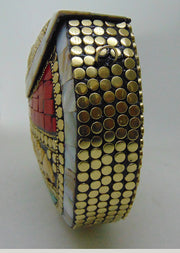 Gift Metal Bag Shell Stone Mosaic