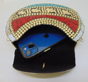 Gift Metal Bag Shell Stone Mosaic