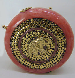 Handmade Pink Vintage Clutch Bag