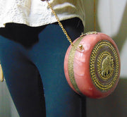 Handmade Pink Vintage Clutch Bag