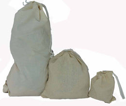 Cotton Biodegradable Drawstring Pouch Bag