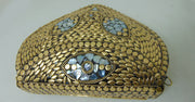 Women's Metal Shell Ethnic Sling Bag