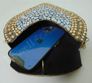 Handmade Mother of Pearl Metal Bag