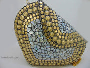 Handmade Mother of Pearl Metal Bag