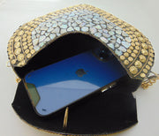 Handmade Mother of Pearl Metal Bag