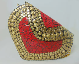 Handmade Mosaic Metal Clutch Bag