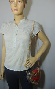 Handmade Mosaic Metal Clutch Bag