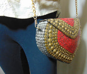 Handmade Mosaic Metal Clutch Bag
