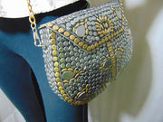 Metal stud Vintage Clutch purse