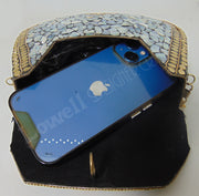Mop Silver Mosaic Purse Wedding Gift for her