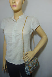 Mop mosaic clutch purse