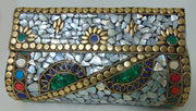 Mop mosaic clutch purse