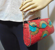 Antique Black Mosaic stone Clutch Bag