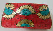 Antique Black Mosaic stone Clutch Bag