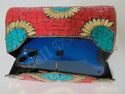 Antique Black Mosaic stone Clutch Bag
