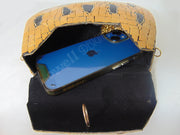 Yellow Purse Ethnic Clutch metal bag
