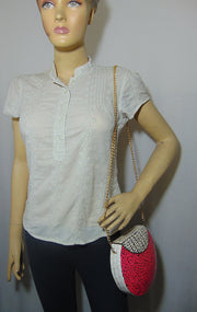 Mosaic Clutch Handbag Hot pink