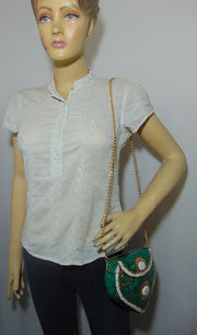 metal mosaic purse Vintage clutch
