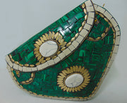 metal mosaic purse Vintage clutch