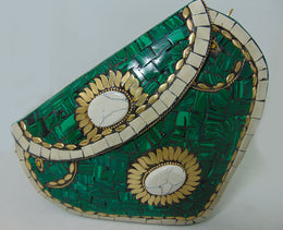 metal mosaic purse Vintage clutch