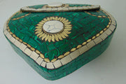 metal mosaic purse Vintage clutch