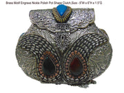 HANDMADE EMBOSSED BRASS MOSAIC VINTAGE CLUTCH BAG