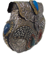 HANDMADE EMBOSSED BRASS MOSAIC VINTAGE CLUTCH BAG
