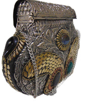 HANDMADE EMBOSSED BRASS MOSAIC VINTAGE CLUTCH BAG