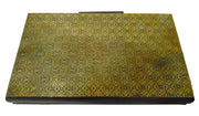 Golden finish Wood Clutch Box Purse Bags