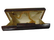 Golden finish Wood Clutch Box Purse Bags