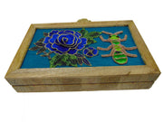 Wooden Embroidery swatch Clutch Bag